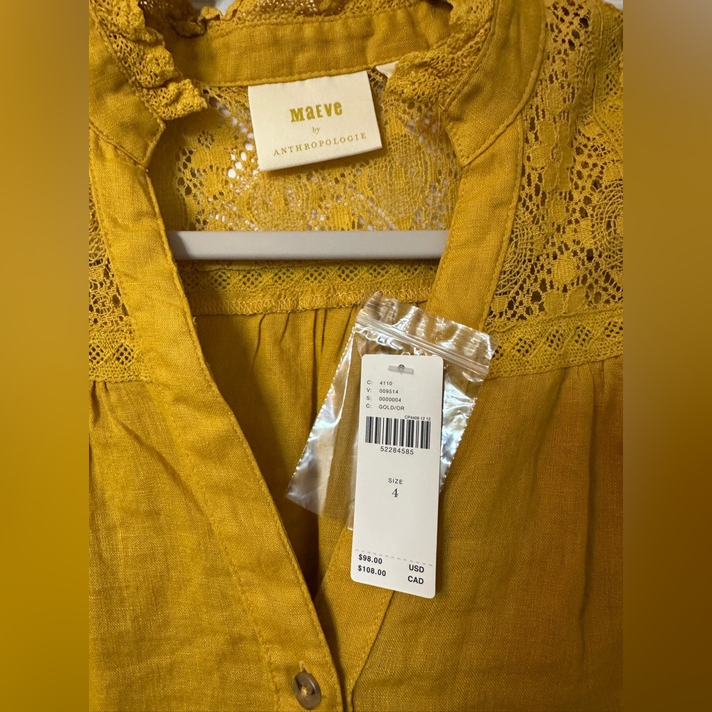 NWT! Maeve button down top from Anthropologie - Picture 2 of 3